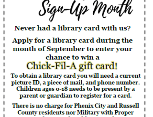 Library Card Signup Month!
